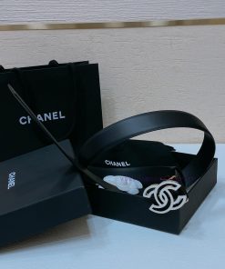 Chanel 24c resin black and white rhinestone gold metal logo buckle brass metal imported tire ermxxfnq