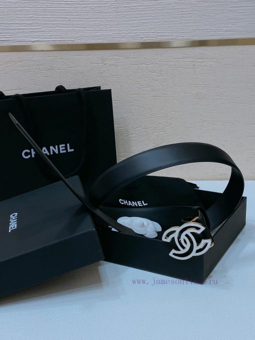 Chanel 24c resin black and white rhinestone gold metal logo buckle brass metal imported tire ermxxfnq - Image 2
