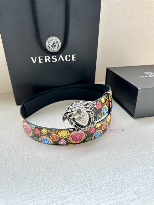 Width 4.0cm Versace This Palazzo belt is made of cowhide fabric and adorned with Le Pop Clas 1kv4q2vm - Image 10