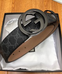Gucci fabric, lined with top layer cowhide and frosted bottom Matching buckle, leather custo wsq94v5j