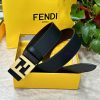 FENDL 40MM wide double-sided original calf leather with a single ruthenium palladium plated qxxyfhji
