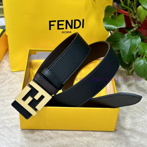 FENDL 40MM wide double-sided original calf leather with a single ruthenium palladium plated qxxyfhji