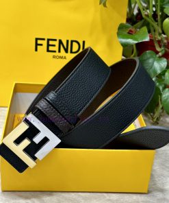 FENDL 40MM wide double-sided original calf leather with a single ruthenium palladium plated nz83yg8n