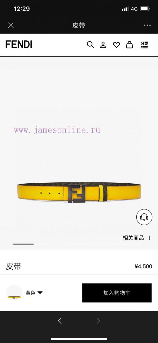FENDI FendiFull set of the same width 4.0CM double ring front and back waist belt FF nail bu cvaa3tvk