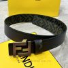 FENDI FendiFull set of the same width 4.0CM double ring front and back waist belt FF nail bu ekmdqu90