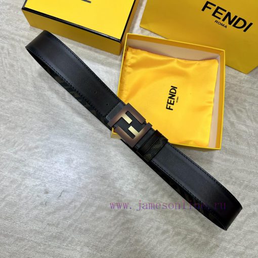 FENDI FendiFull set of the same width 4.0CM double ring front and back waist belt FF nail bu ekmdqu90 - Image 7