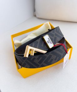 Fendi FENDI ️ Belt and beltBuckle, original classic pure copper boutique letter buckle, phot a718bdox