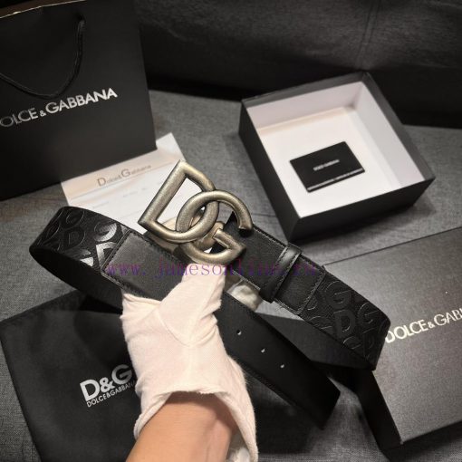 DG Dolce&Gabbana, Width 4.0cm Dolce&Gabbana New Men's Ribbon Printed Belt, Paired with Logo c6q1ukh4 - Image 5