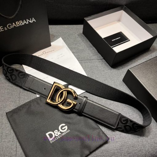 DG Dolce&Gabbana, Width 4.0cm Dolce&Gabbana New Men's Ribbon Printed Belt, Paired with Logo y23eawda - Image 2