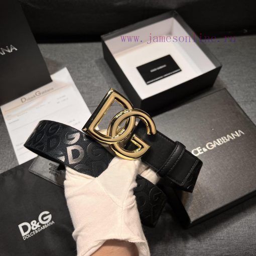 DG Dolce&Gabbana, Width 4.0cm Dolce&Gabbana New Men's Ribbon Printed Belt, Paired with Logo y23eawda - Image 4