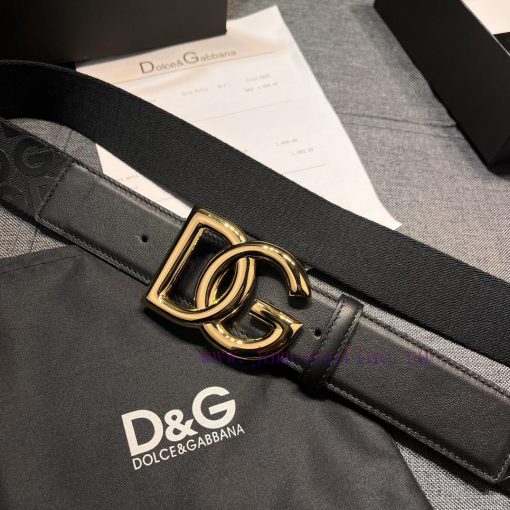 DG Dolce&Gabbana, Width 4.0cm Dolce&Gabbana New Men's Ribbon Printed Belt, Paired with Logo y23eawda - Image 5