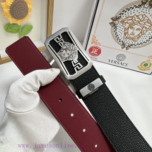 Versace. VersaceMaterial: Leather Belt with 100% Head Layer. The leather belt is guaranteed 0w3t5hxm - Image 9