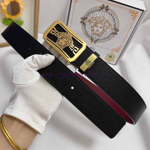 Versace. VersaceMaterial: Leather Belt with 100% Head Layer. The leather belt is guaranteed nt0ehchy - Image 3