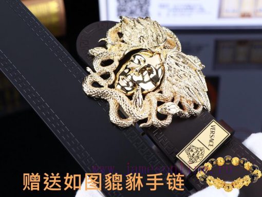 Belt Versace Ver…Belt made of 100% head layer cowhide, double-sided lychee pattern, ensuring xqspf3gy