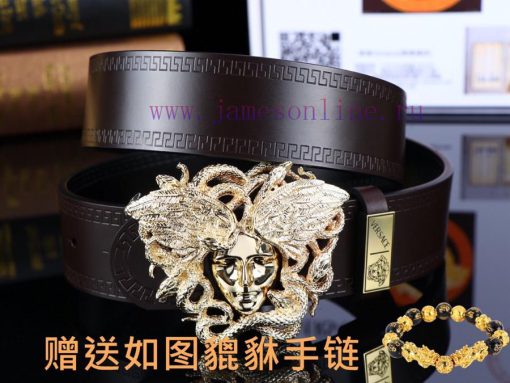 Belt Versace Ver…Belt made of 100% head layer cowhide, double-sided lychee pattern, ensuring xqspf3gy - Image 5