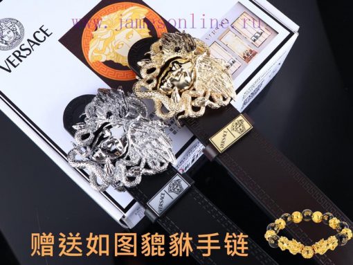 Belt Versace Ver…Belt made of 100% head layer cowhide, double-sided lychee pattern, ensuring xqspf3gy - Image 10