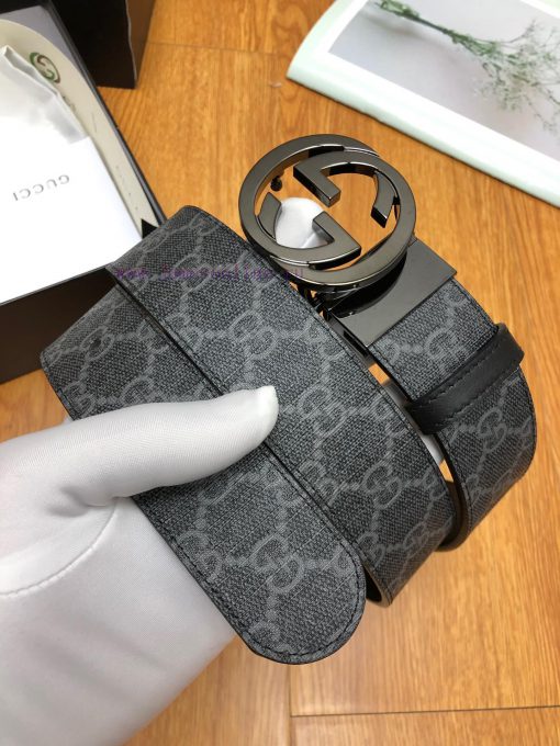 Gucci fabric, lined with a top layer of calf leather sole Paired with a rotating buckle Cust 6os7vmw1 - Image 4