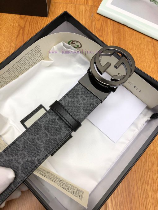 Gucci fabric, lined with a top layer of calf leather sole Paired with a rotating buckle Cust 6os7vmw1 - Image 9