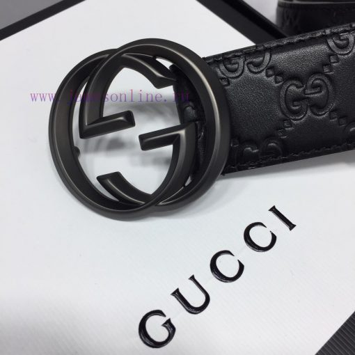 GUCCI Classic Full Leather Embossed, Original Imported Leather Bottom, Premium Double G Stee jf5ptdf2 - Image 9