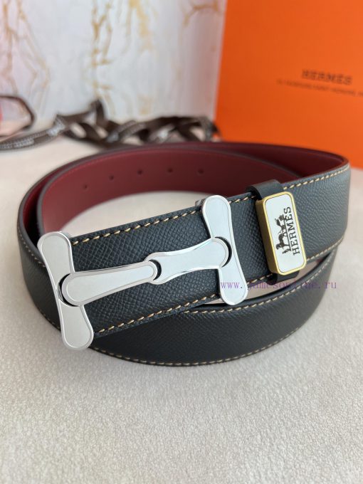 Hermes Hermes waist beltHanging buckle, classic pure steel material buckle head, double-side 976kbyxk