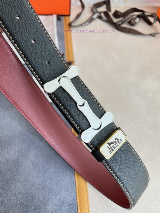 Hermes Hermes waist beltHanging buckle, classic pure steel material buckle head, double-side 976kbyxk - Image 5