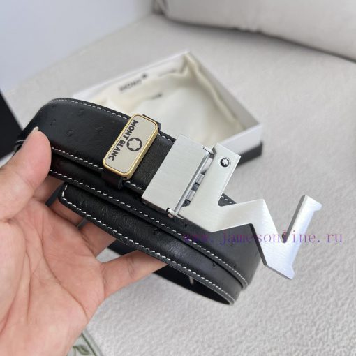Montblanc Montblanc ️ Belt and beltBuckle, new original classic boutique two-color buckle, p lk2nvucx - Image 3