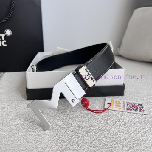 Montblanc Montblanc ️ Belt and beltBuckle, new original classic boutique two-color buckle, p m96p7a7q
