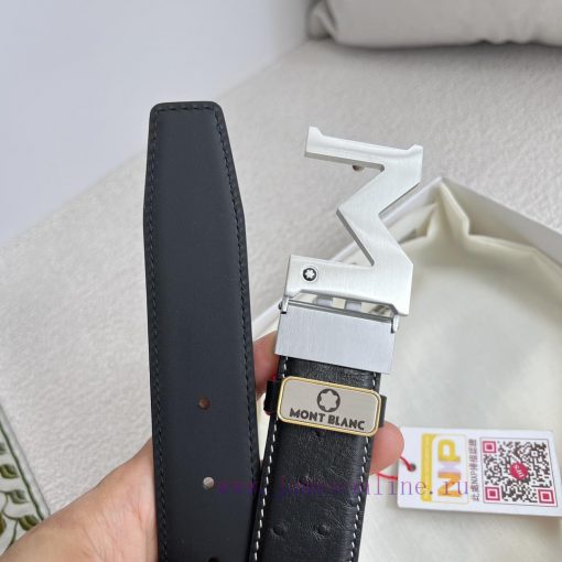 Montblanc Montblanc ️ Belt and beltBuckle, new original classic boutique two-color buckle, p m96p7a7q - Image 8