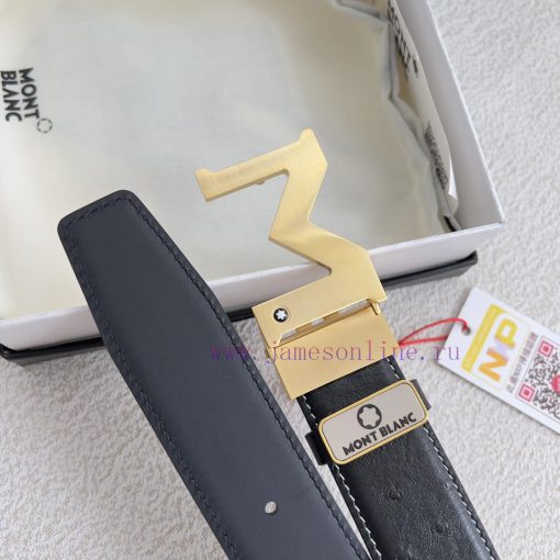 Montblanc Montblanc ️ Belt and beltBuckle, new original classic boutique two-color buckle, p m96p7a7q - Image 9