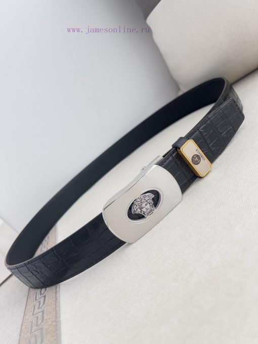 Versace Versace. ️ Belt and belt automatic beltAutomatic belt, classic head buckle made of p 9mxx9eqt - Image 6