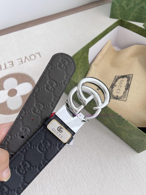 Gucci Gucci Belt ️ BeltHanging buckle, pure copper material buckle head, top layer cowhide, yl9x1use - Image 9