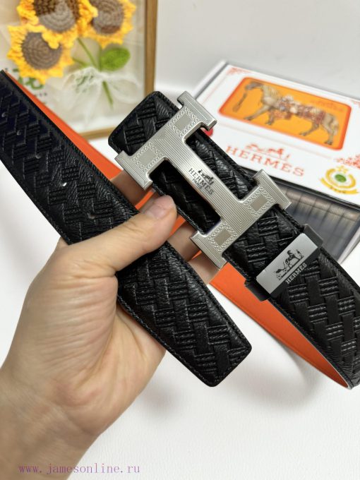 Hermes Hermès  Material: Leather Belt with 100% Head Layer. The leather belt is guaranteed t q751v5v5 - Image 4