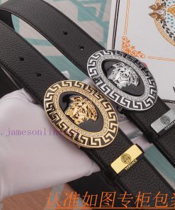 Belt belt Versace cowhide beltMen's belt material: 100% head layer cowhide belt, guaranteed 6r38ju36