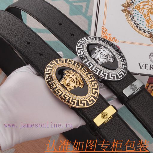 Belt belt Versace cowhide beltMen's belt material: 100% head layer cowhide belt, guaranteed 6r38ju36 - Image 2