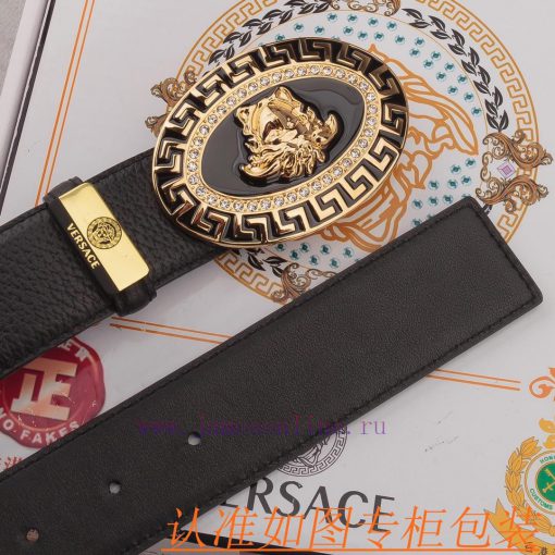 Belt belt Versace cowhide beltMen's belt material: 100% head layer cowhide belt, guaranteed 6r38ju36 - Image 9