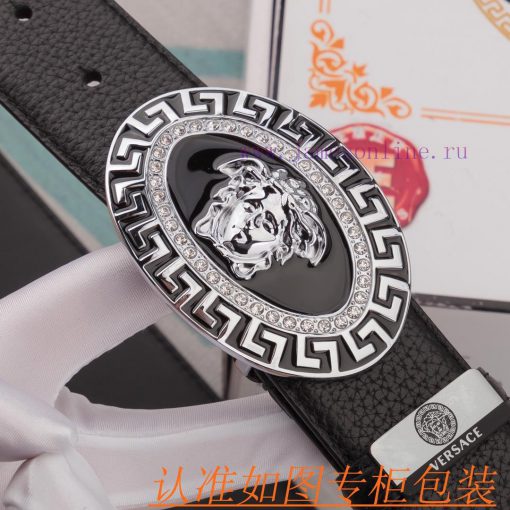 Belt belt Versace cowhide beltMen's belt material: 100% head layer cowhide belt, guaranteed ni2ilnvw - Image 6
