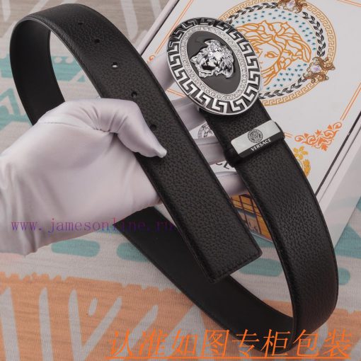 Belt belt Versace cowhide beltMen's belt material: 100% head layer cowhide belt, guaranteed ni2ilnvw - Image 7