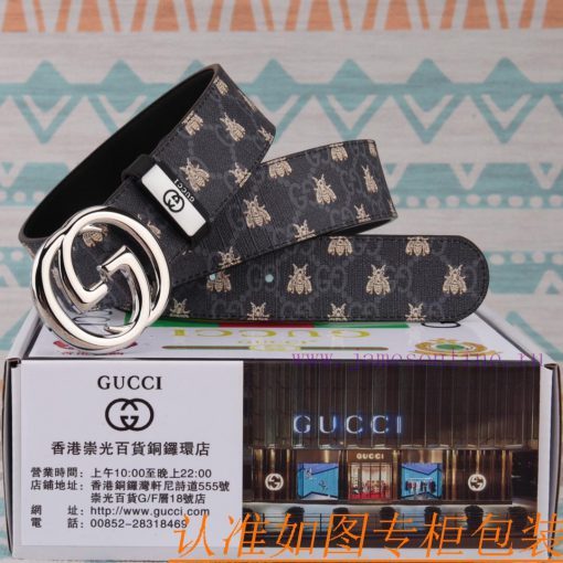 Belt and belt Gucci leather beltMen's belt material: 100% head layer cowhide belt, guarantee roqj4sie - Image 2