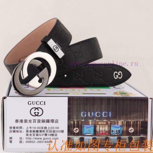 Belt and belt Gucci leather beltMen's belt material: 100% head layer cowhide belt, guarantee 7gdisvkb - Image 2