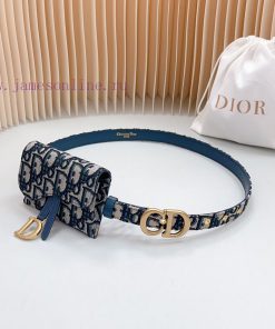 New 2.0cm Dior waist bag official website, double-sided top layer cowhide leather material, 1dfpf901