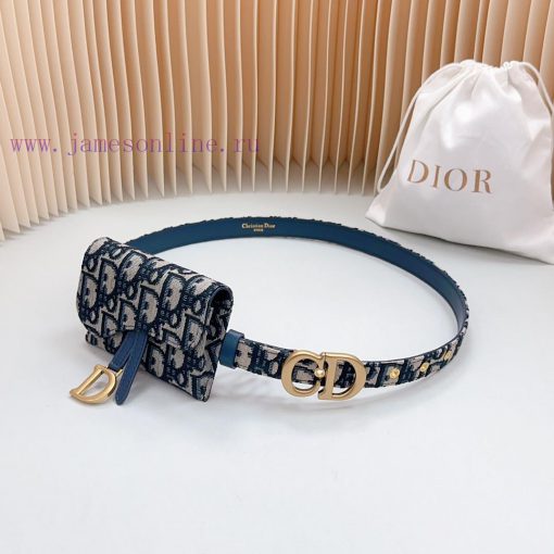 New 2.0cm Dior waist bag official website, double-sided top layer cowhide leather material, 1dfpf901
