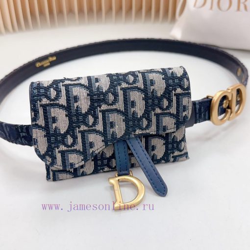 New 2.0cm Dior waist bag official website, double-sided top layer cowhide leather material, y5d23lgo - Image 6