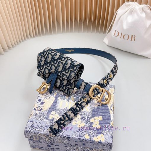 New 2.0cm Dior waist bag official website, double-sided top layer cowhide leather material, 1dfpf901 - Image 3