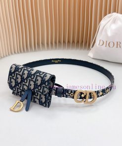 New 2.0cm Dior waist bag official website, double-sided top layer cowhide leather material, ao0mpcnr