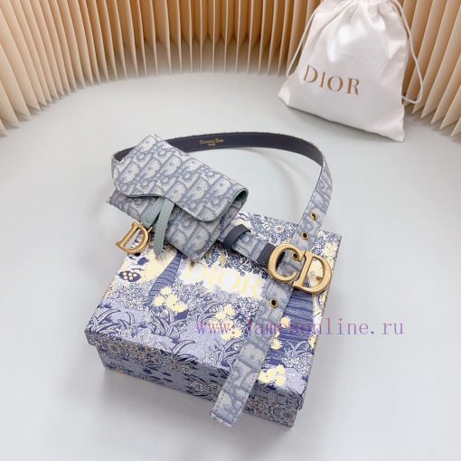 New 2.0cm Dior waist bag official website, double-sided top layer cowhide leather material, 6b8x7cuf - Image 3