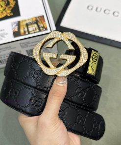 Belt Gucci Gucci ️ Diamond studdedBelt made of 100% head layer cowhide, guaranteed genuine l 17msr5cx