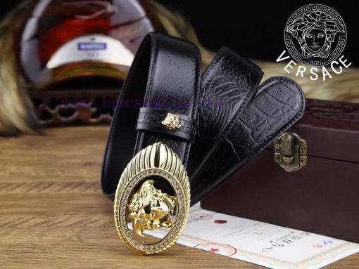 Complete setVERSACE100% dual color pure steel buckle materialThe front material of the belt q11ll61p - Image 4