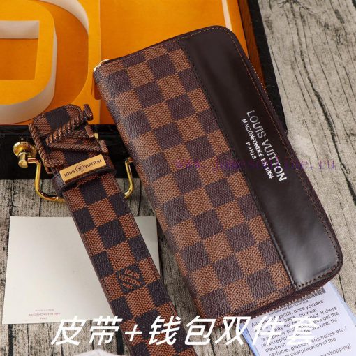 LV. Yilu Weideng Double Piece SetWooden box, belt+wallet, two-piece setGrade: Italian import hb2lx3d0 - Image 4