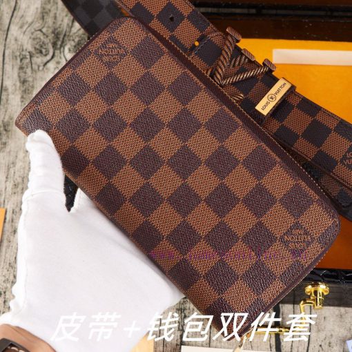 LV. Yilu Weideng Double Piece SetWooden box, belt+wallet, two-piece setGrade: Italian import hb2lx3d0 - Image 8