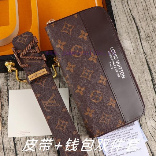 LV. Yilu Weideng Double Piece SetWooden box, belt+wallet, two-piece setGrade: Italian import ti70y1rx - Image 4